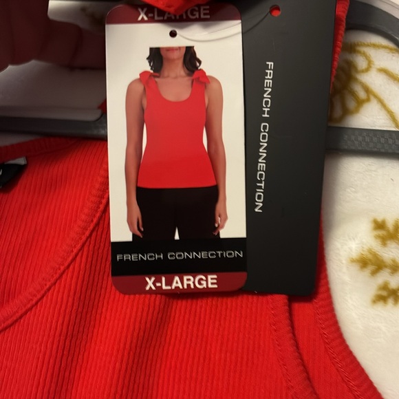 NWT French Connection Bow Tank Top ( High Risk Red) XL - Picture 11 of 11